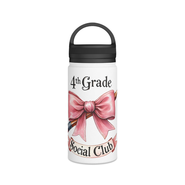 4th Grade Social Club Stylish Insulated Water Bottle, Cute Design for Kids, Back to School, Eco-Friendly Bottle, Gym and Sports Use
