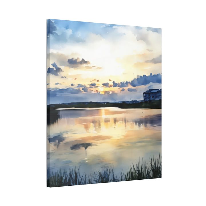 Serene Sunset Landscape Canvas Wall Art