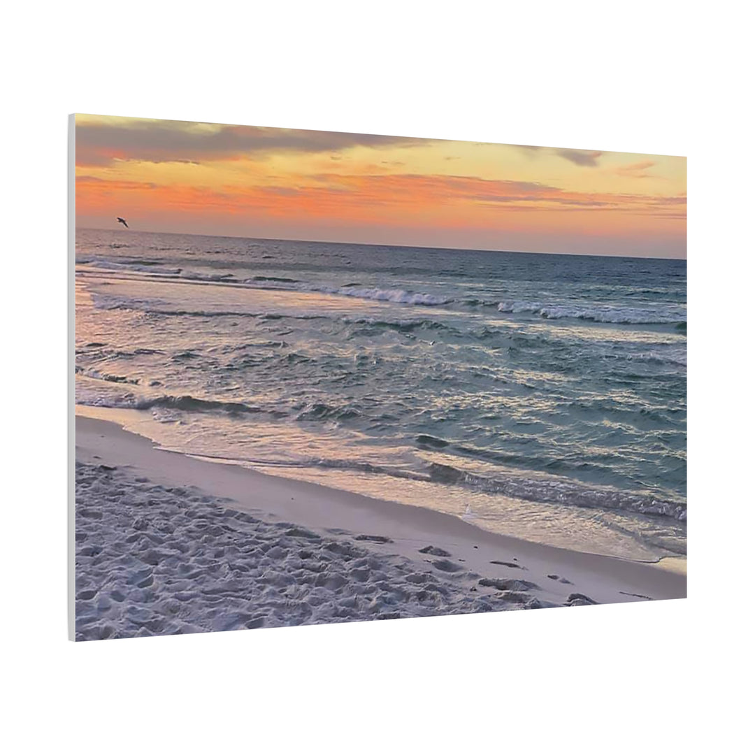 Sunset Beach Matte Stretched Canvas Wall Art