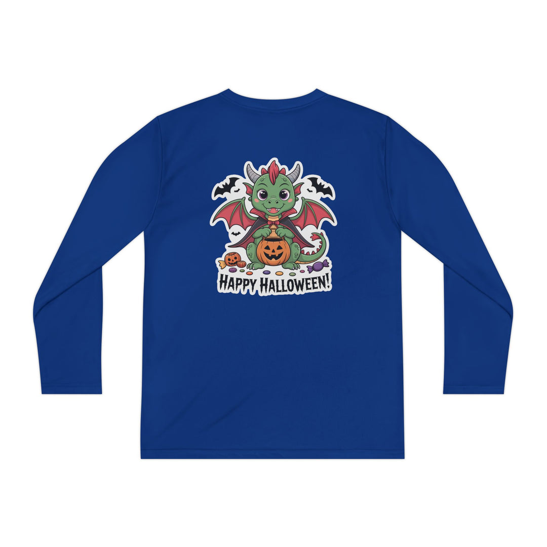 Halloween Youth Long Sleeve Tee, Cozy Tee for Kids, Spooky Costume Alternative, Perfect for Halloween Parties, Trick-Or-Treating