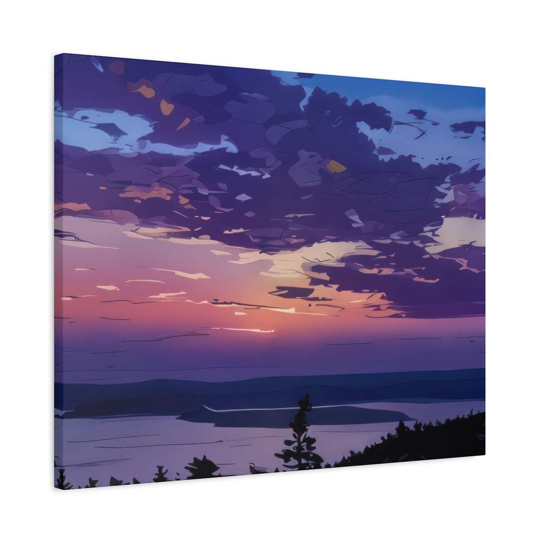 Elegant Sunset Canvas Print for Bedroom and Living Room