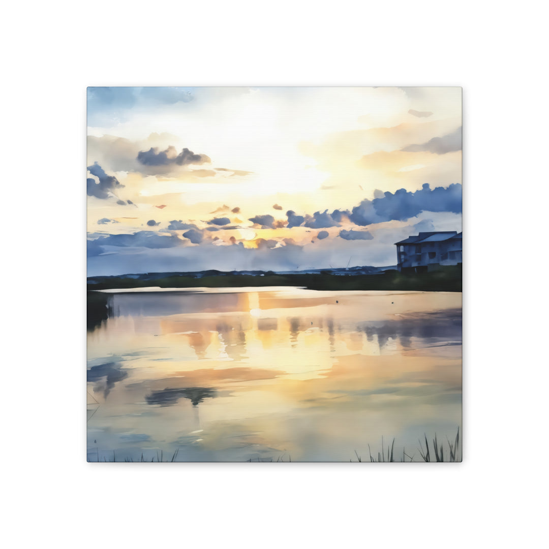 Serene Sunset Landscape Canvas Wall Art