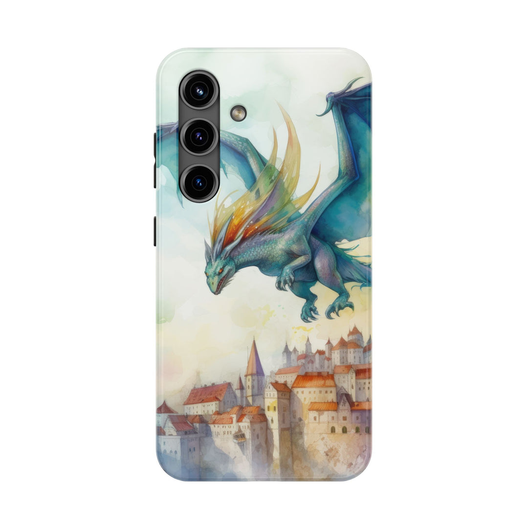 Tough Phone Cases - Dragon Over City