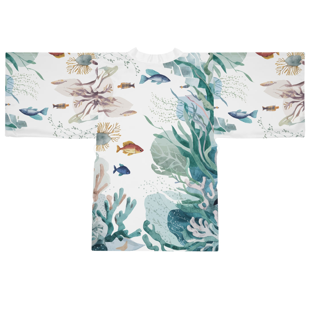 Long Sleeve Kimono Robe (AOP) - Ocean Scene