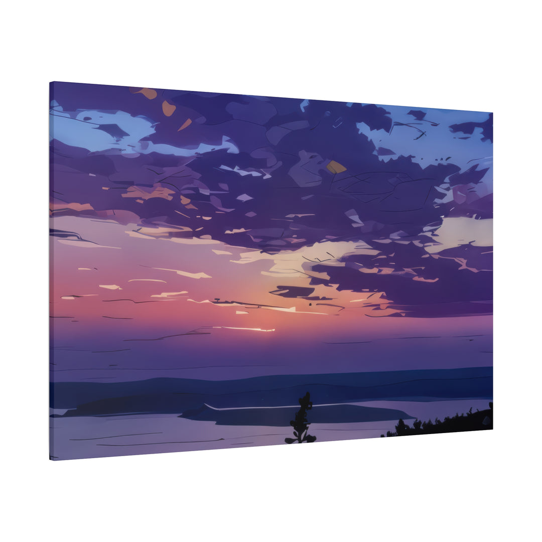 Elegant Sunset Canvas Print for Bedroom and Living Room