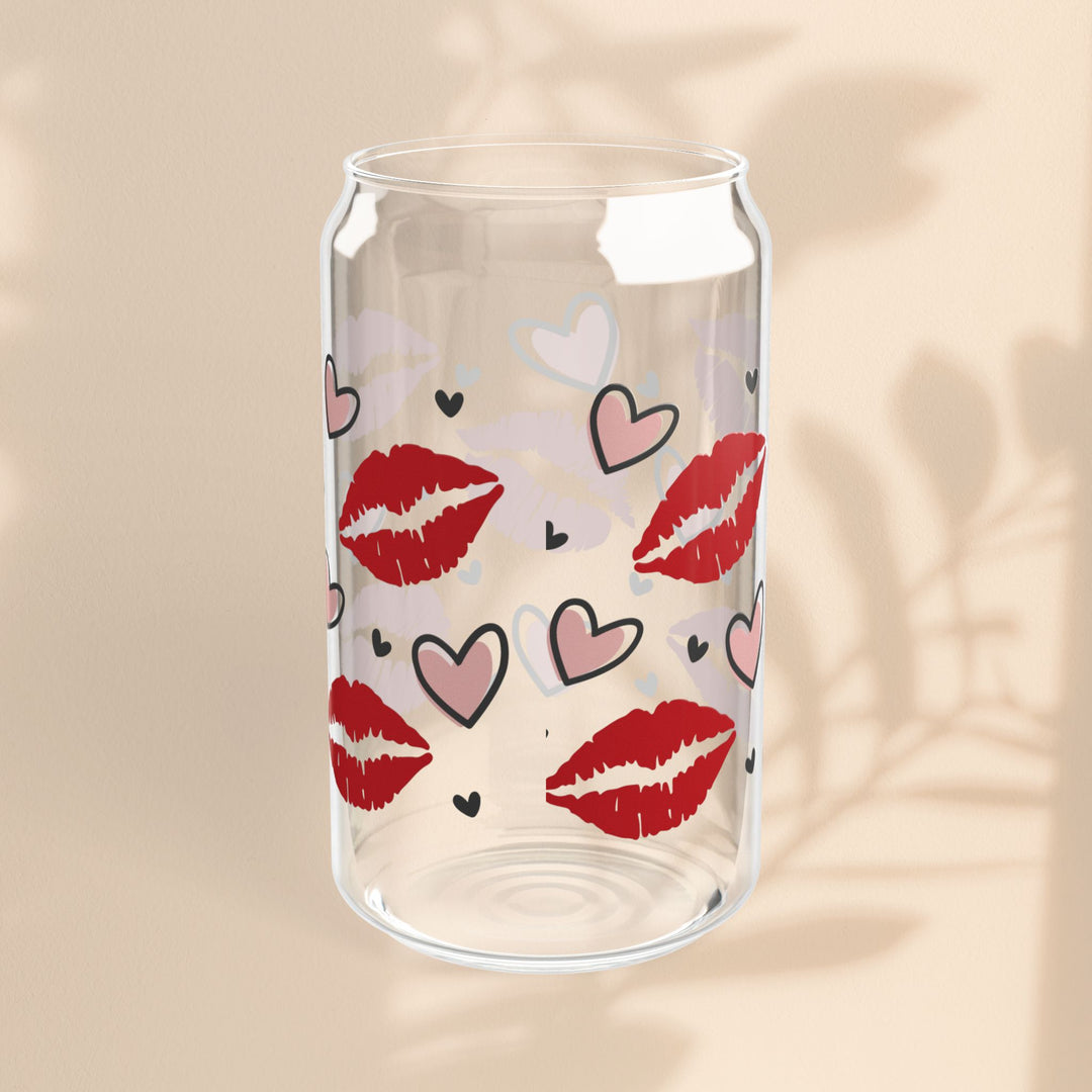 Sipper Glass, 16oz - Hot Lips