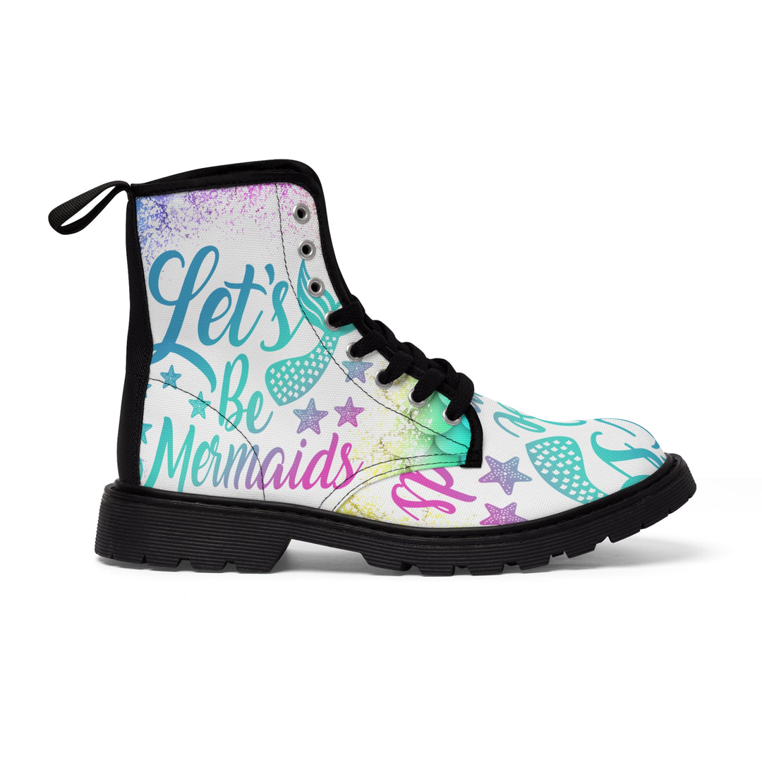 Women's Canvas Boots - Let's Be Mermaids