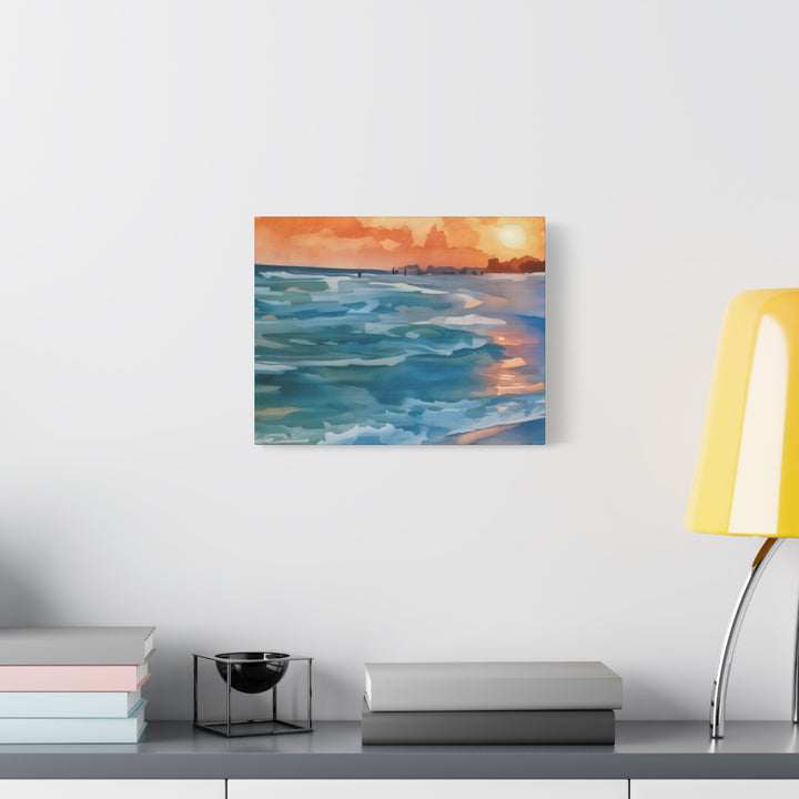 Coastal Sunset Canvas Art – Ocean and Beach Wall Décor