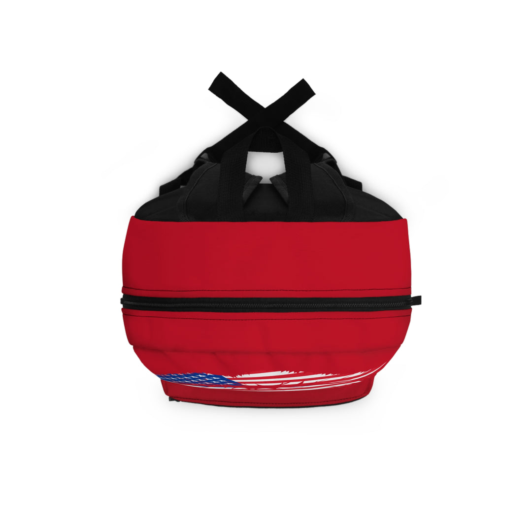 Patriotic Heart Backpack - USA Theme, Ideal for Independence Day, Travel, School, Gifts, Red Love Design