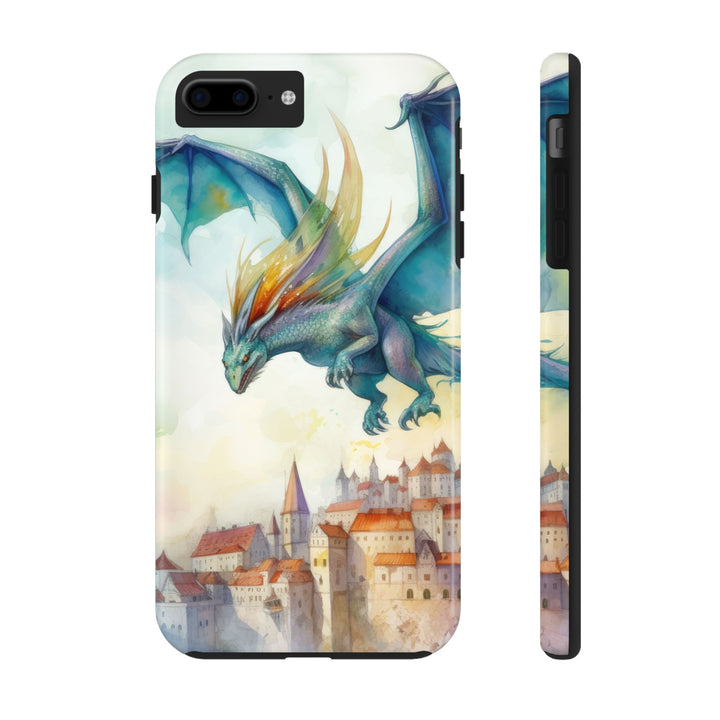 Tough Phone Cases - Dragon Over City