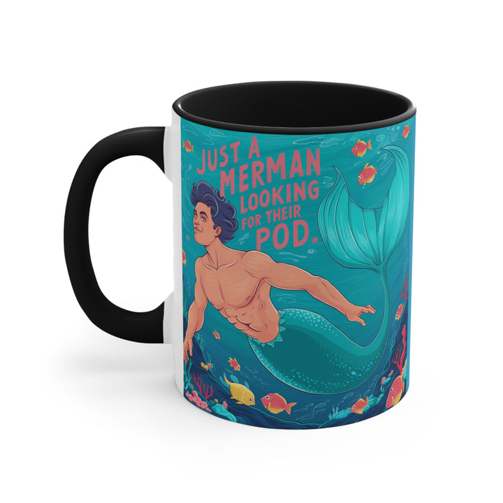 Accent Mugs - Merman Looking For His Pod