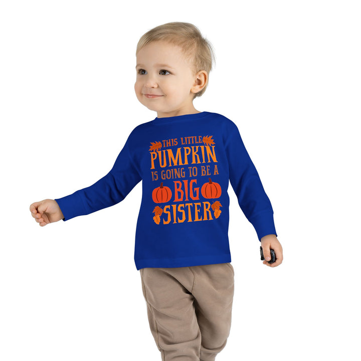 Toddler Long Sleeve Tee - Big Sister Pumpkin