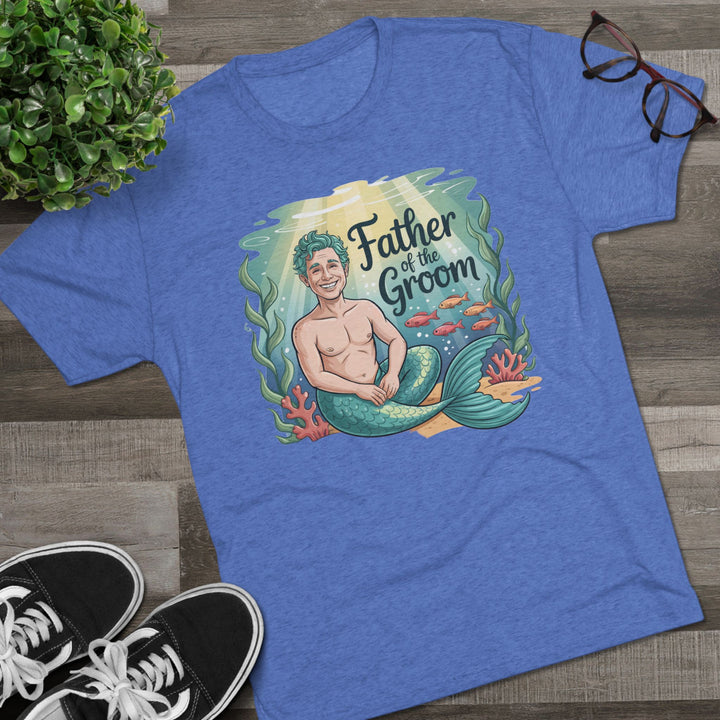 Father of the Groom Merman T-Shirt, Unique Wedding Gift, Fun Groomsmen Tee, Beach Theme Attire, Nautical Humor Shirt