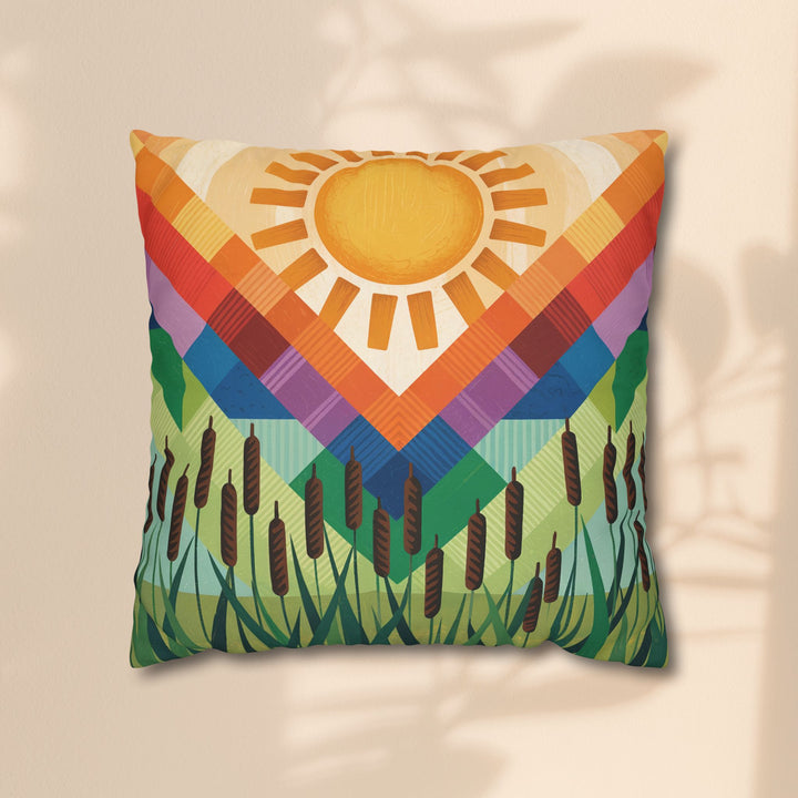 Seminole Sunburst - Vibrant Sunburst Decorative Pillowcase
