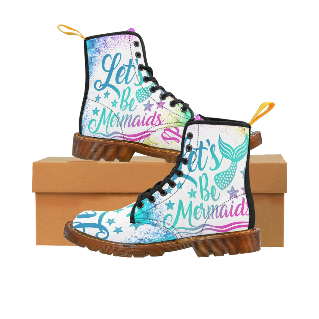 Women's Canvas Boots - Let's Be Mermaids