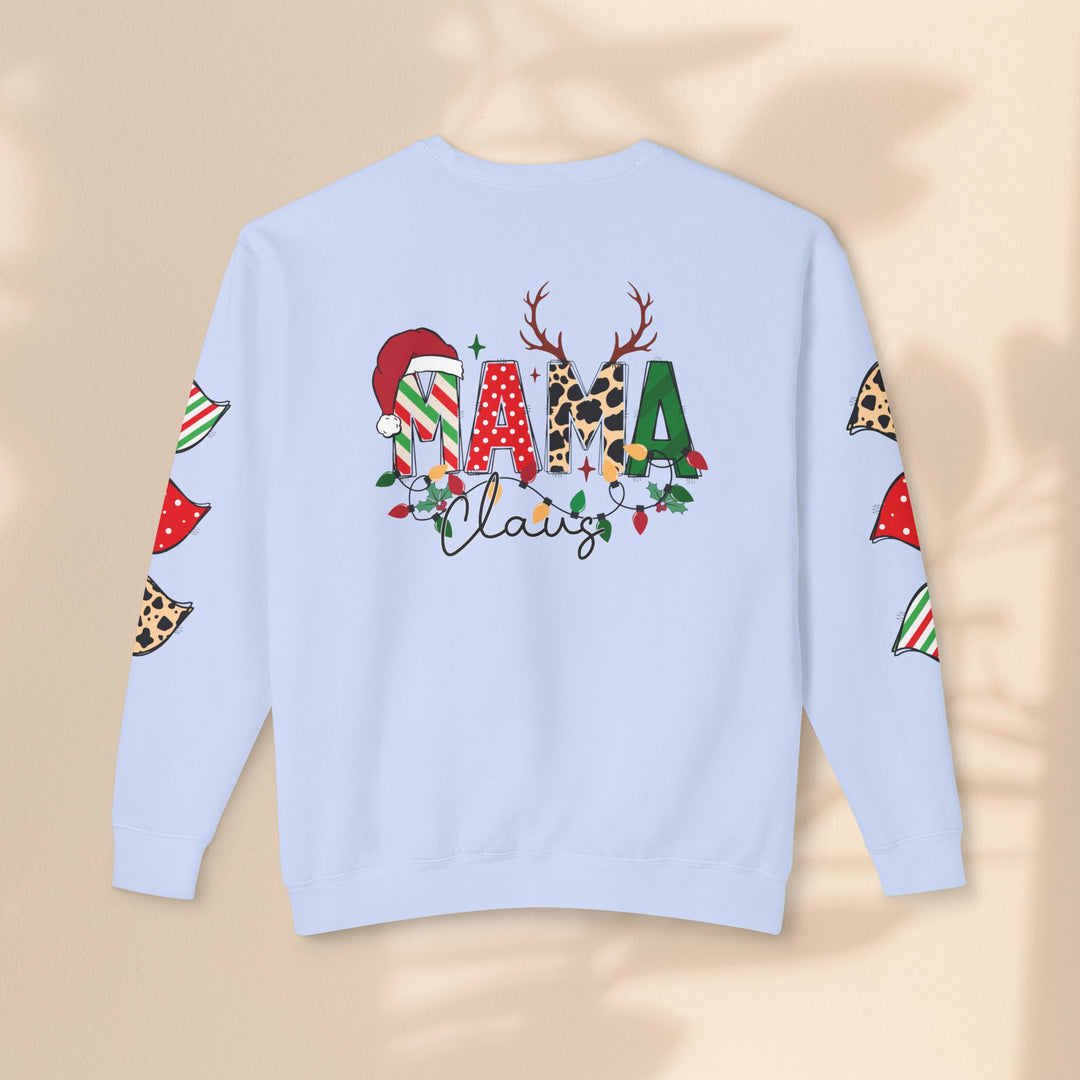 Unisex Lightweight Crewneck Sweatshirt - Mama Claus