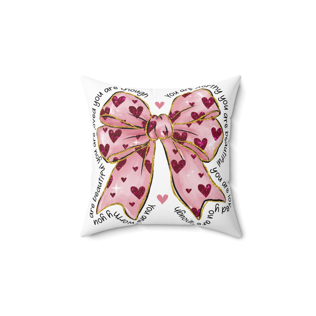 You Are Loved Spun Polyester Square Pillow