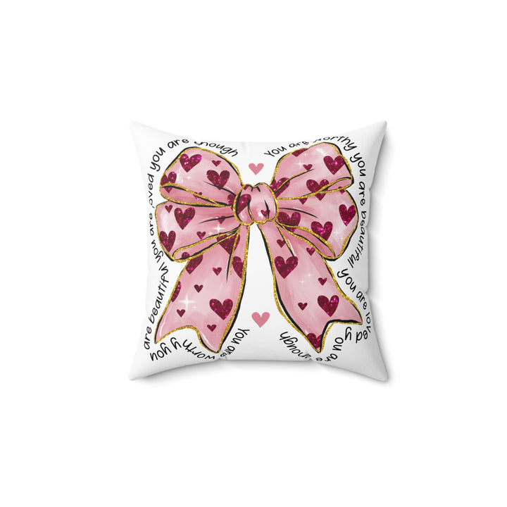 You Are Loved Spun Polyester Square Pillow