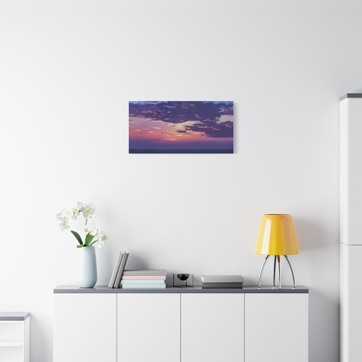 Elegant Sunset Canvas Print for Bedroom and Living Room
