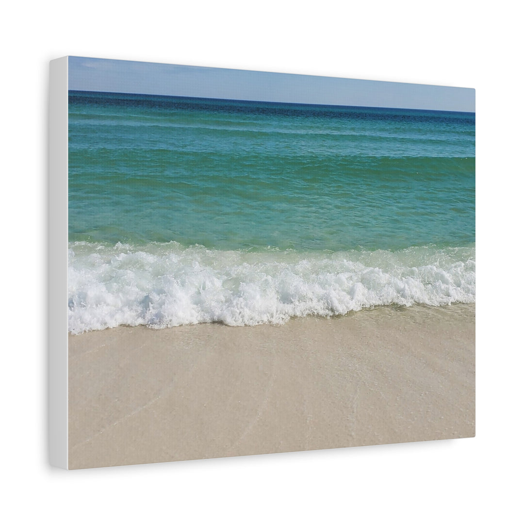 Beach Waves Matte Canvas Print – 1.25-Inch Stretched Seascape
