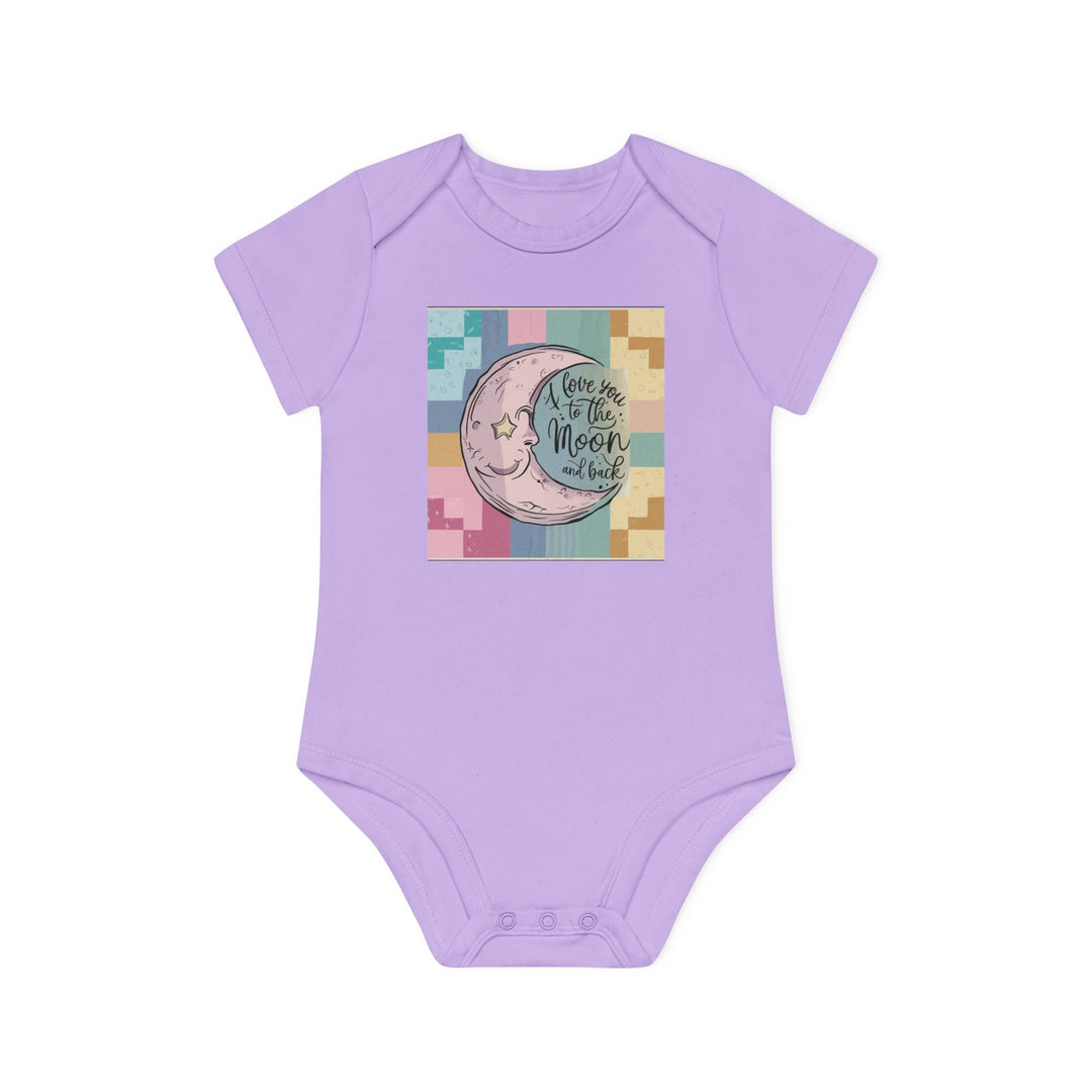 Baby Organic Short Sleeve Bodysuit - Love You To The Moon and Back