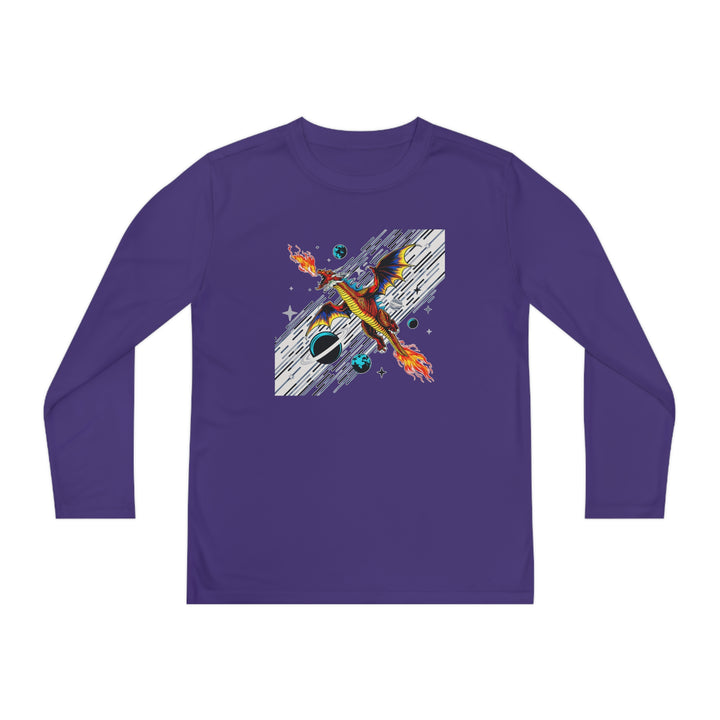 Youth Long Sleeve Competitor Tee - Galaxy Dragon