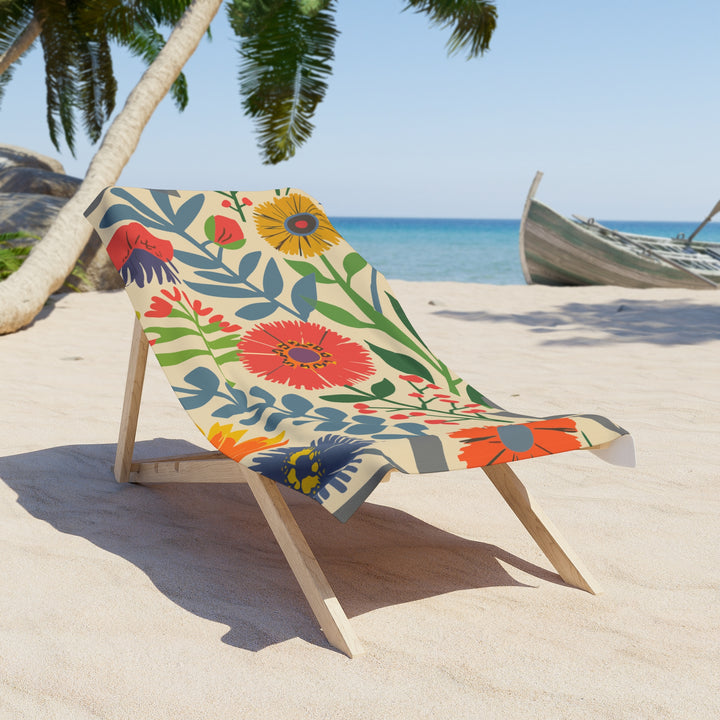 Beach Towel - Coastal Flowers