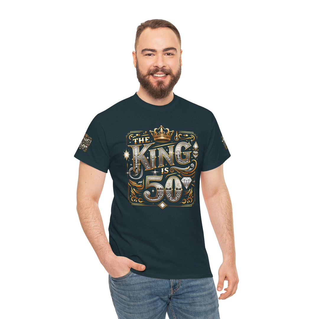 Royal 50th Birthday Tee, Vintage King Shirt, Men’s Birthday Gift, Celebrate 50 Years, Custom Graphic T-Shirt, Fun Party Top