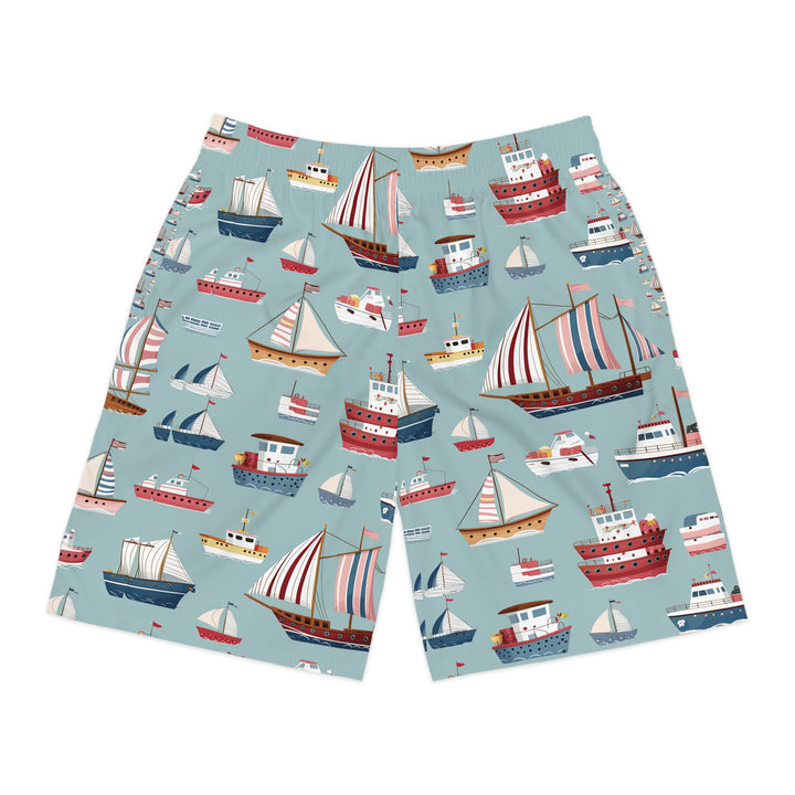 Men's Jogger Shorts - Sail Boats