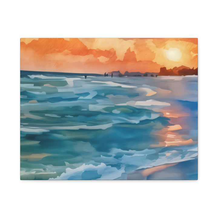 Coastal Sunset Canvas Art – Ocean and Beach Wall Décor
