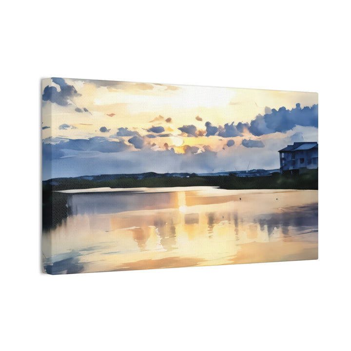 Serene Sunset Landscape Canvas Wall Art