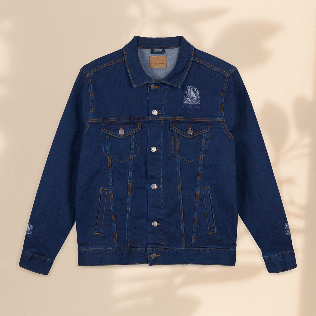 Capricorn Embroidery Denim Jacket – Trendy Unisex Casual Wear & Zodiac Gift