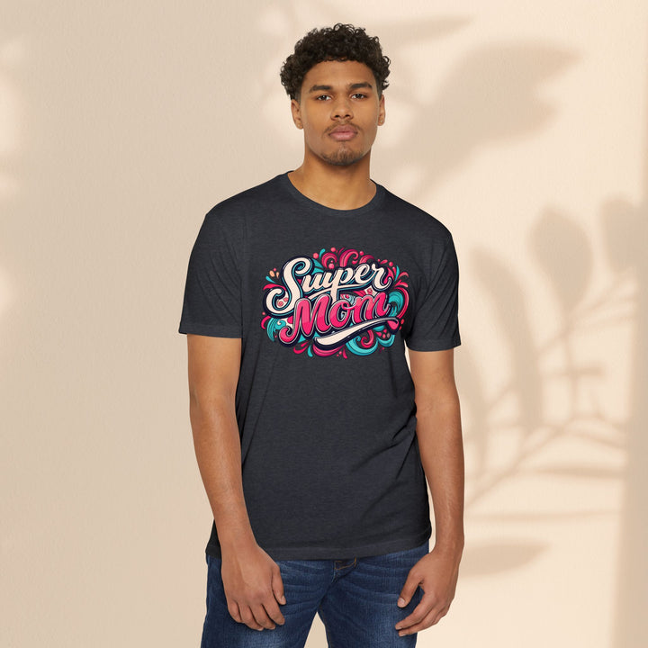 Super Mom CVC Jersey T-shirt - Colorful & Fun Design for Mother's Day and Everyday Wear