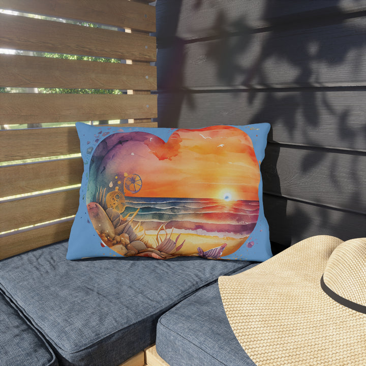 Outdoor Pillows - Beach Heart