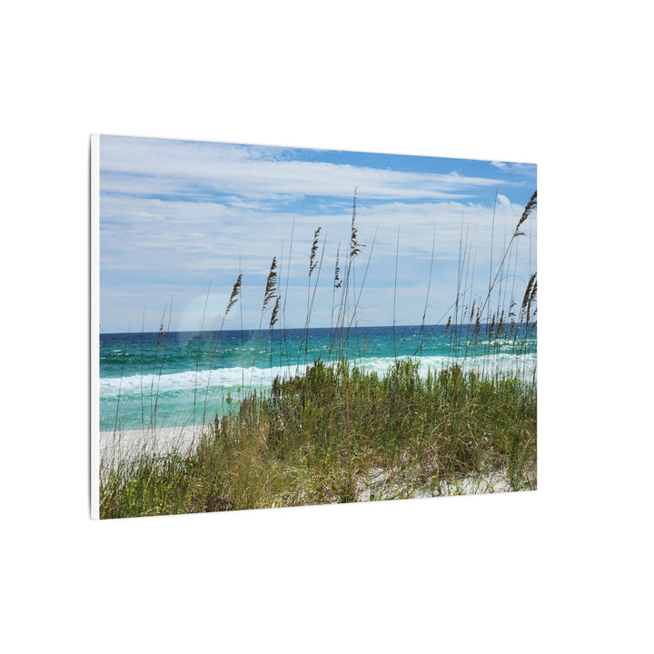 Coastal Dune Beach Canvas Print – Waves and Sea Oats Wall Art