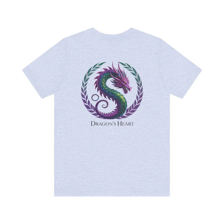 Mythical Dragon's Heart Unisex Tee, Fantasy Shirt, Gift for Gamers, Unique Dragon Design, Casual Wear, Dragon Lover's Apparel