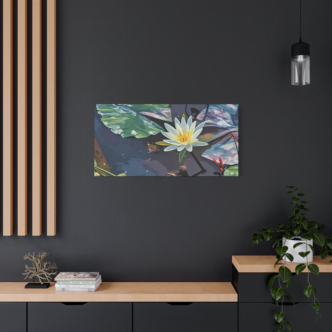 Water Lily Canvas Art Print – Nature Wall Décor
