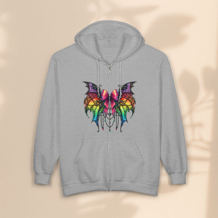 Halloween Heavy Blend™ Full Zip Hooded Sweatshirt - Spider Bow