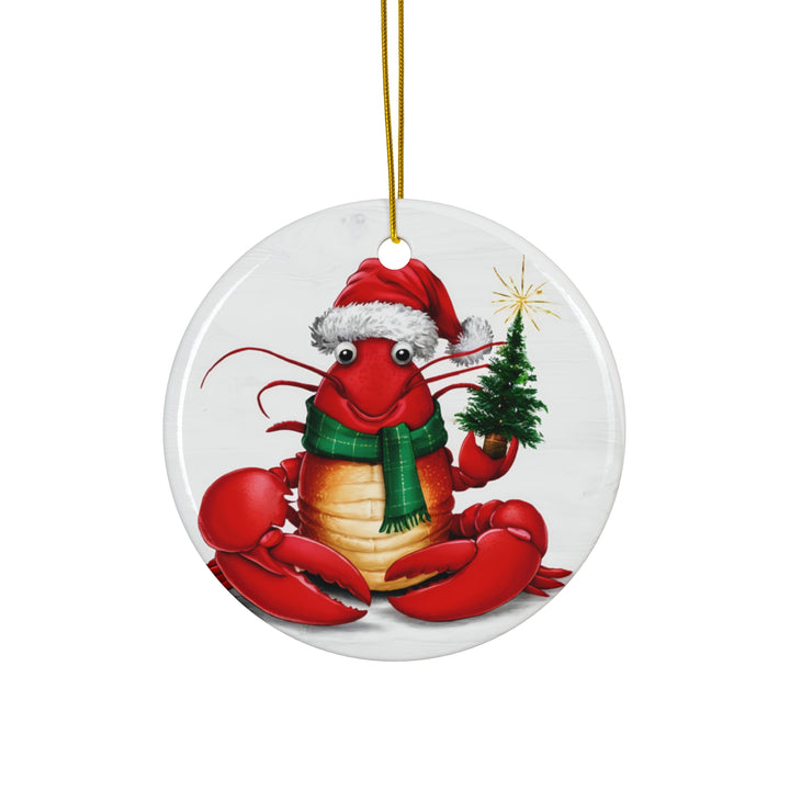 Ceramic Ornament - Lobster Christmas