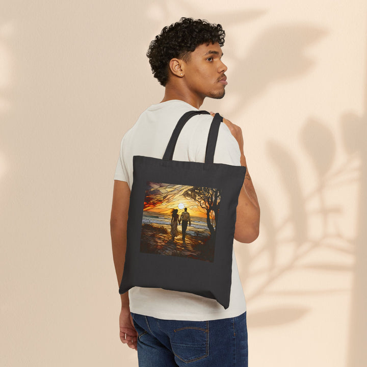 Cotton Canvas Tote Bag - Sunset Lovers