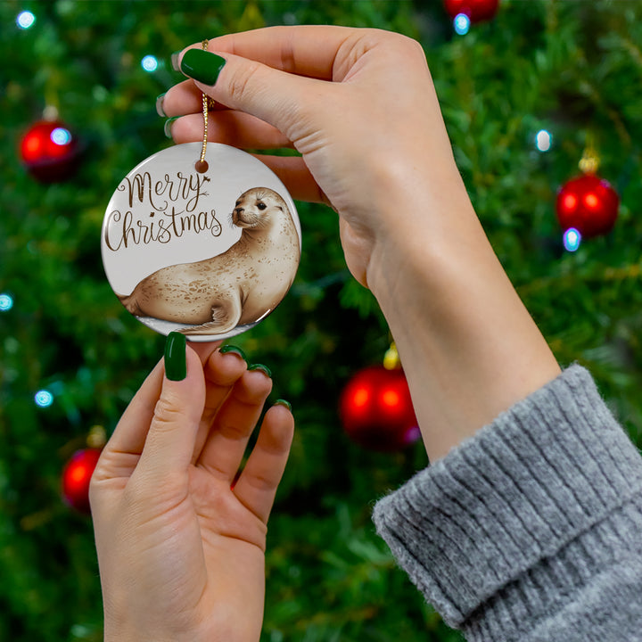 Ceramic Ornament - Merry Christmas Seal