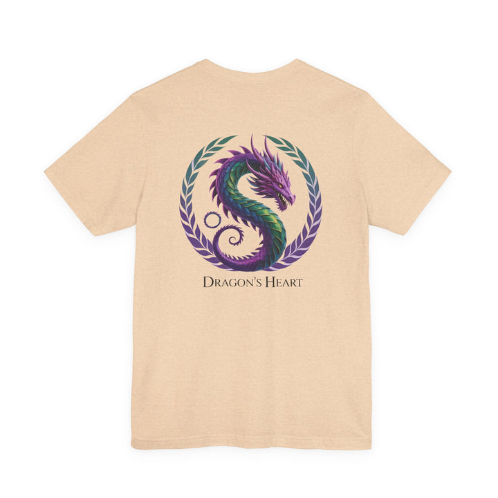 Mythical Dragon's Heart Unisex Tee, Fantasy Shirt, Gift for Gamers, Unique Dragon Design, Casual Wear, Dragon Lover's Apparel