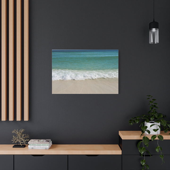 Beach Waves Matte Canvas Print – 1.25-Inch Stretched Seascape