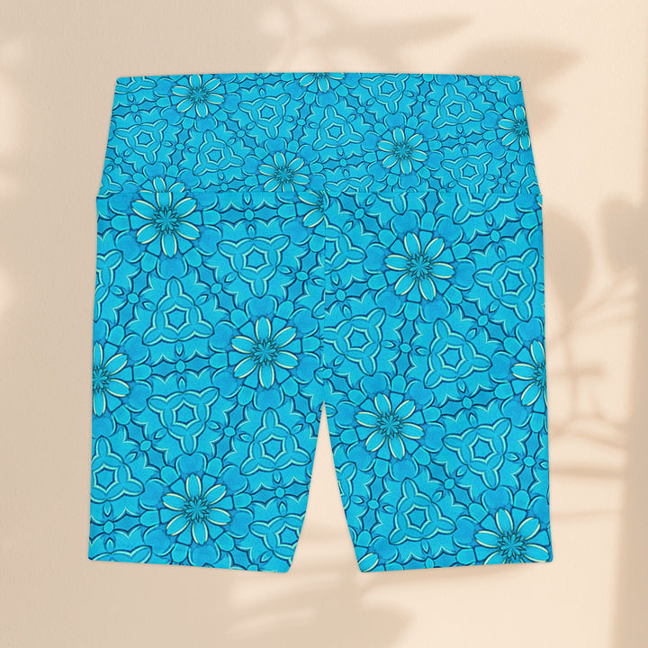 Groovy Turquoise Women's Workout Shorts - Perfect for Active Days and Summer Vibes