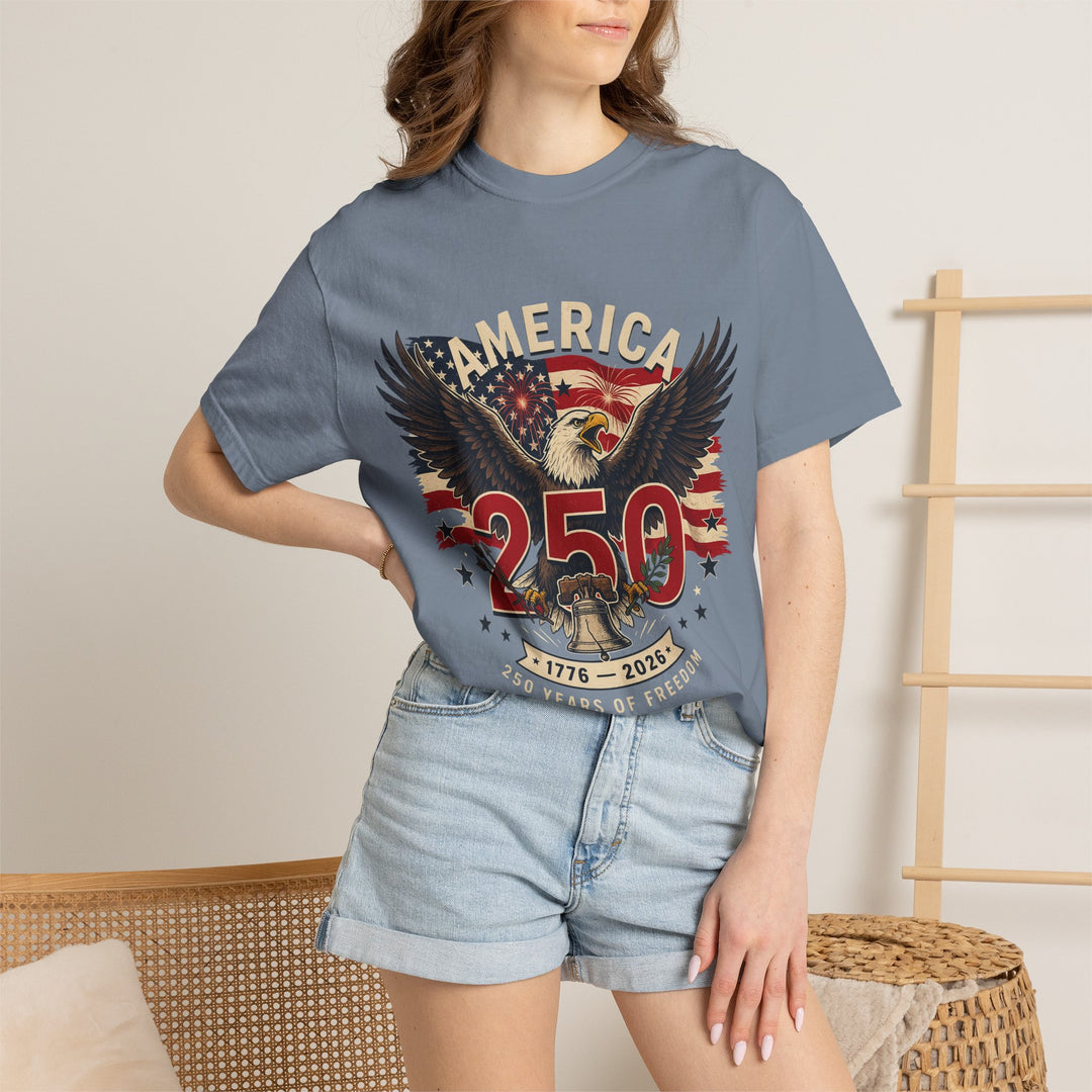 America 250 Eagle Patriotic T-Shirt — Independence Celebration Tee