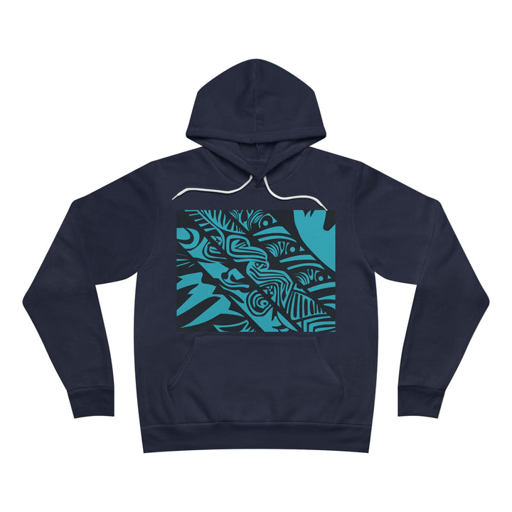 Unisex Sponge Fleece Pullover Hoodie - Blue Tribal