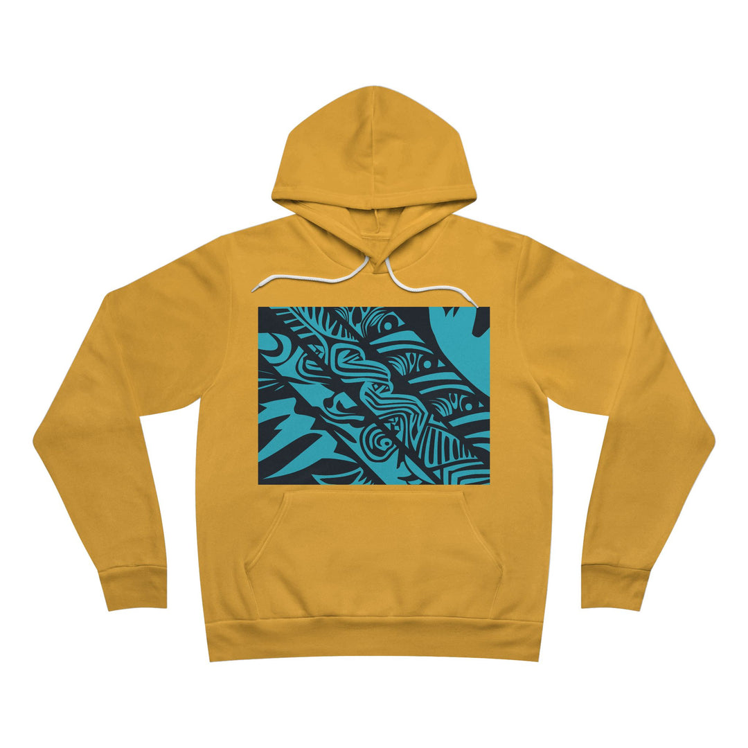 Unisex Sponge Fleece Pullover Hoodie - Blue Tribal