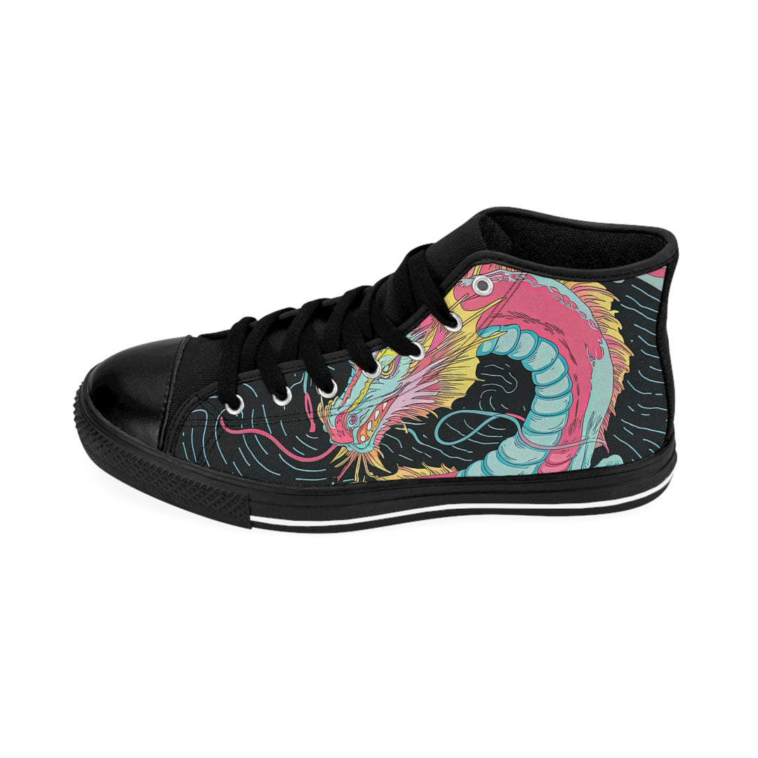 Women's Classic Sneakers - Sea Dragon Dreams Black