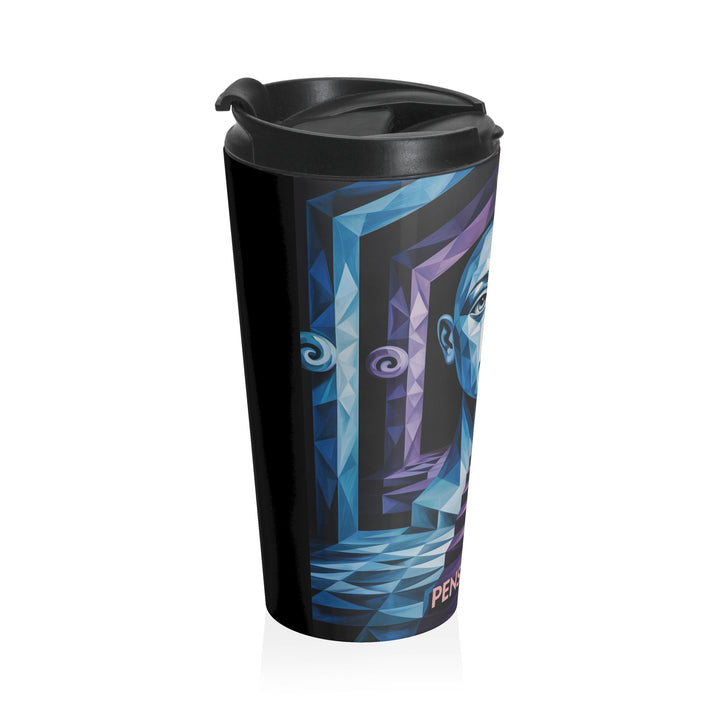 Colorful Pensacola Stainless Steel Travel Mug - Artistic Design for On-the-Go Coffee Lovers