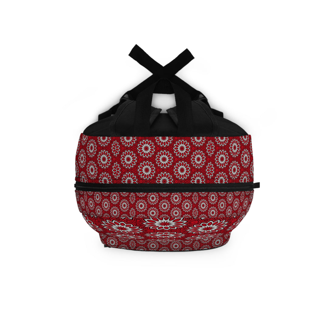 Red Eye Print Backpack - Unique Travel Bag, Floral School Backpack, Stylish Daypack, Festival Gear, Trendy Gift Idea